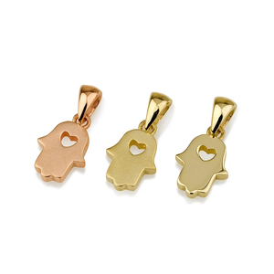 Collar de Acero Inoxidable con Colgante Personalizado de Moda, Diseño Minimalista en Forma de <span class=keywords><strong>Mano</strong></span>, Tono Dorado, Cadena Resistente al Agua y al Deslustre - Product Image 2