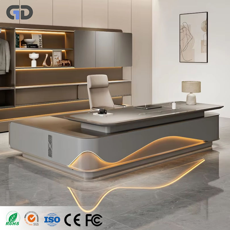 Luxury Furniture Office Boss CEO Room Wooden Desk Wood Design Furniture Mdf Executive Table