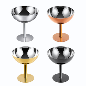 Vente en gros usine – <span class=keywords><strong>Gobelet</strong></span> à cocktail et vin en acier inoxydable SS304, multifonction, 160 ml, pour restaurant - Product Image 2