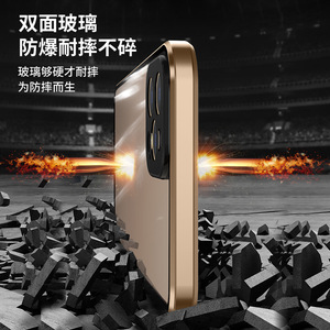 Casing ponsel cocok untuk iphone15pro Max, casing pelindung 14 sisi kaca ganda XS semua termasuk - Product Image 4