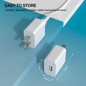 Mini USB Travel Charger 5w 1A/5V Single Port USB Wall Plug With Charging Block Box Anti-fire PC Adapter Compatible For Phone