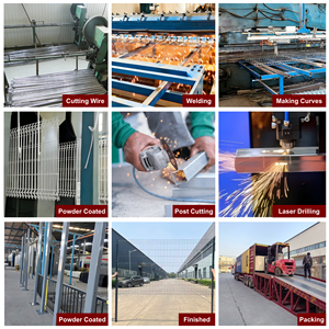 แผงรั้วเหล็กหนาแบบโค้งงอ 3 มิติ ป้องกันการตัด ป้องกันการกระแทก รั้วรอบขอบเขต - Product Image 2