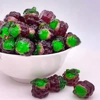 Fabricant OEM de bonbons, bonbons gélifiés 4D saveur raisin, bonbons moelleux fourrés aux fruits, bonbons gélifiés 3D multicolores