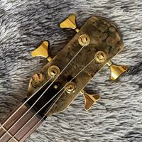 Guitare basse électrique personnalisée à 4 cordes, corps traversant, corps en acajou, éclaté en érable, micro actif, accepte les commandes personnalisées à 5 ou 6 cordes