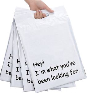 Bolsas de Correo Ecológicas Compostables con Logotipo Personalizado y Acabado Mate para Ropa, Piel y Calcetines - Embalaje de Mensajería con Asa - Product Image 5