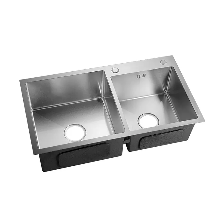 Modern Desgin Commercial 304 Bathroom Products Kitchen Stainless Sink Double Bowl with Full Accessories