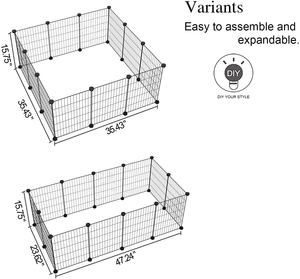 Pabrik Langsung Menjual 12 Panel Kawat Luar Ruangan dan Dalam Ruangan Dapat Dilipat Playpen Hewan Peliharaan Pagar Portabel untuk Hewan Kecil - Product Image 2