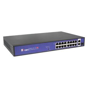 Port transmisi tinggi 16*10/100/1000M + 2*10/100/1000M RJ45 + 1*1000M port SFP POE switch, mendukung standar POE + - Product Image 2