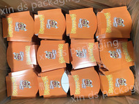 Boîte de papier à puce pour frites avec logo personnalisable Récipient en papier personnalisé pour le gaufrage des aliments Laminage mat Revêtement UV