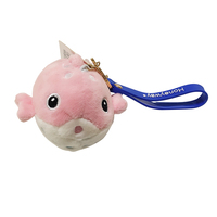 Porte-clés en peluche personnalisé, Mini animaux en peluche pour porte-clés océan animaux marins porte-clés