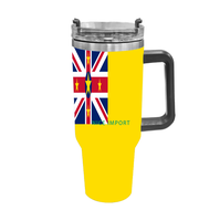 Gobelet isotherme de 40 oz avec drapeau jamaïcain, anti-fuite, en acier inoxydable à double paroi, pour boissons chaudes et froides, thé, eau