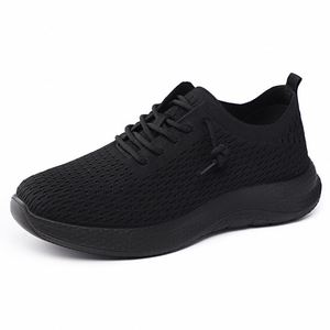 Chaussures de sport légères en mesh à lacets, bout rond, respirantes, semelle intermédiaire en EVA, semelle extérieure en caoutchouc, toutes saisons, gris - Product Image 4