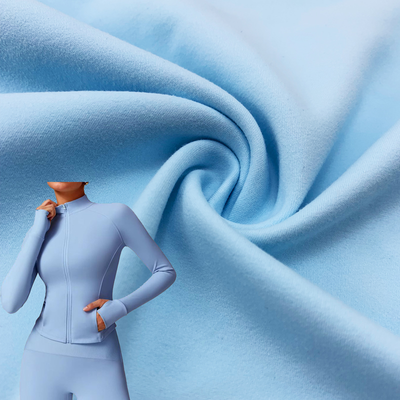 Oeko-tex Certified Nylon66 Spandex Brushed Four Way Stretch Moisture Wicking Sports Wear Fabric