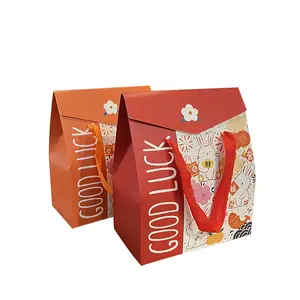 Fashionable customized printing candy bakery chocolate sweet candy packaging paper bag with handle