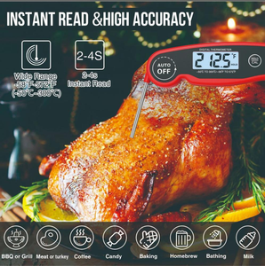 À prova d'água instantânea ler carne Digital termômetro para cozinha profunda fritura forno leite alimentos termômetro com luz de fundo - Product Image 4