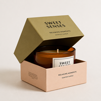 Boîte d'expédition personnalisée pour bougies et cire fondante avec insert en papier pour emballage de coffret cadeau de bougies