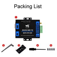 Kualitas Tinggi untuk Server Serial Kelas Industri Waveshare RS232/485 ke Port Jaringan WiFi / Ethernet RJ45
