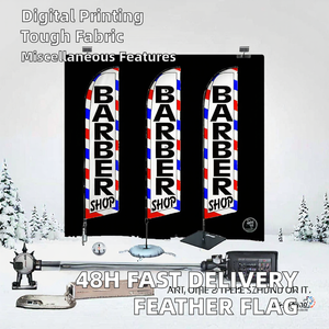 48h consegna rapida personalizzato 100% poliestere doppio lato stampa dello schermo pubblicitario Swooper bandiera di piume per bandiere promozionali - Product Image 3