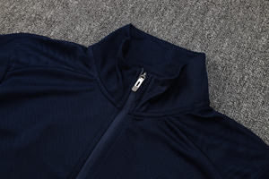 Veste d'entraînement à manches courtes avec fermeture éclair intégrale, séchage rapide, pour l'automne et l'hiver, tenue de football pour les clubs européens de Marseille 24/25 - Product Image 4