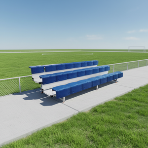 อัฒจันทร์กีฬาแ<span class=keywords><strong>บ</strong></span><span class=keywords><strong>บ</strong></span>เคลื่อนย้ายได้ทำจากอะลูมิเนียม<span class=keywords><strong>พร</strong></span>้อมที่นั่งพลาสติกทรงแบนรูปตัว L รุ่น NLP-PBL - Product Image 1