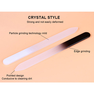 Cadeaux pour filles avec logo personnalisé Lime à <span class=keywords><strong>ongles</strong></span> professionnelle double face en verre gravé avec étui en ABS pour façonner les <span class=keywords><strong>ongles</strong></span> naturels - Product Image 3