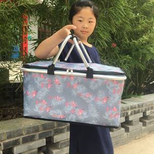 Сумка-холодильник складная 30 л, квадратная, для еды на вынос, портативная, для пикника, доставки еды, большая, из ткани Оксфорд - Product Image 2