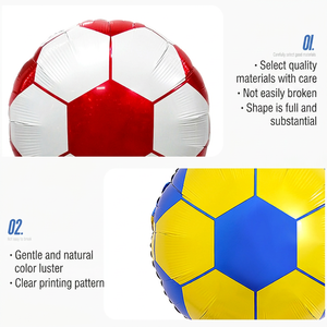 Globos de Aluminio con Diseño de Balones Deportivos de BLN Wholesale Sports, Set de Baloncesto, Fútbol y Béisbol, Decoraciones para Fiestas Deportivas y Cumpleaños - Product Image 2