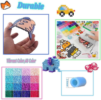 Cuentas de Fusión Perler de 2.6mm Directas de Fábrica, 72 Colores, Ecológicas, Juguetes de Rompecabezas DIY para Niños, Set de Dibujos Animados Hechos a Mano con Caja y Directorio de Imágenes
