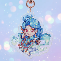 Porte-clés personnalisé 2026 en acrylique transparent léger et sûr, avec personnage de dessin animé imprimé HD double face, breloque de sac, cadeau