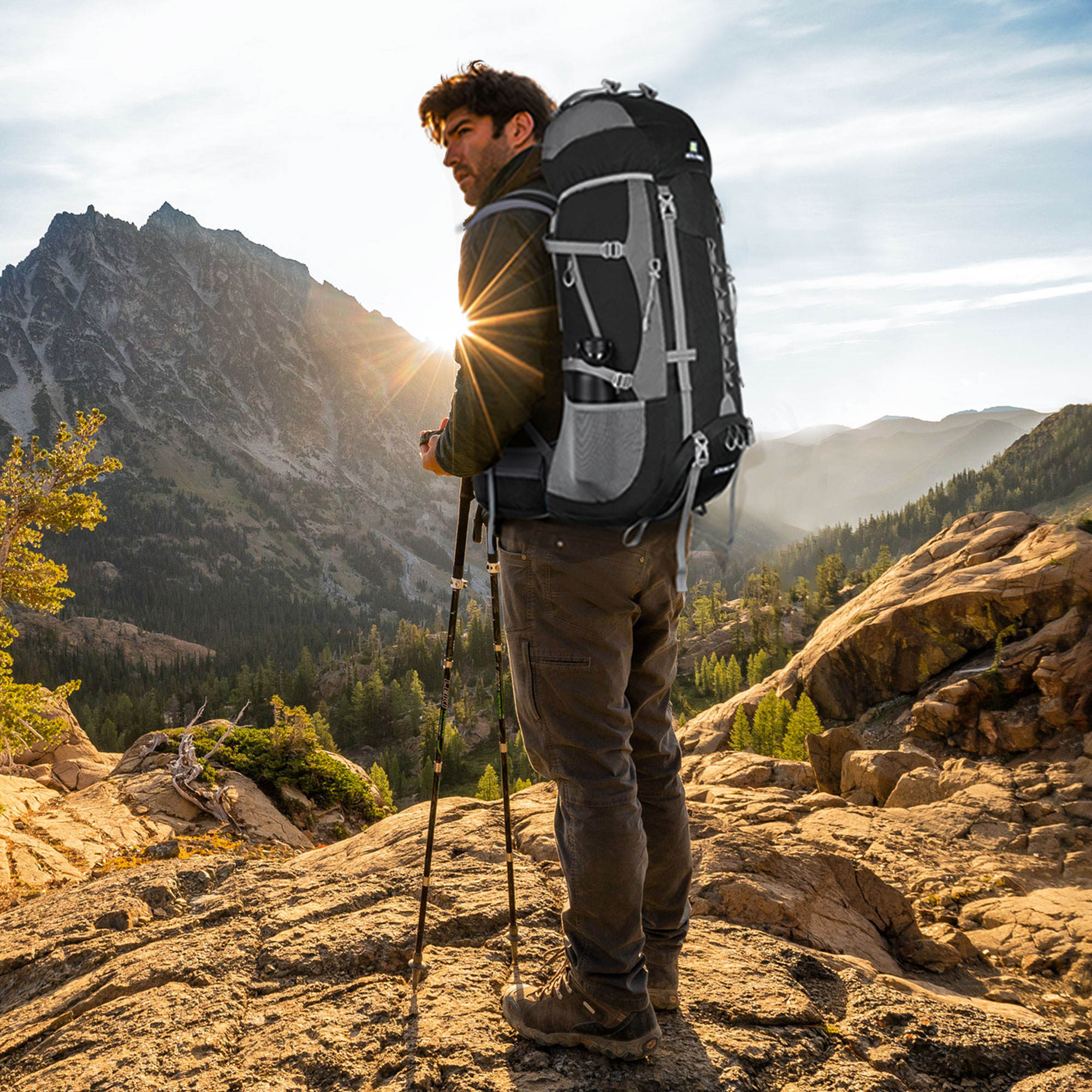 Waterproof 70l Outdoor Hiking Backpack Unisex Climbing Bag