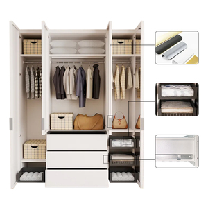 Armadi e Guardaroba in Acciaio, <span class=keywords><strong>Cabina</strong></span> <span class=keywords><strong>Armadio</strong></span> <span class=keywords><strong>con</strong></span> Organizzatore per Vestiti, Guardaroba in Metallo Resistente - Product Image 5