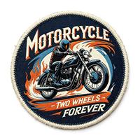 Patchs brodés sur le thème des motards, badges thermocollants vintage pour motards, appliques de moto pour accessoires vestimentaires