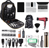 Sac de voyage portable en polyester avec fermeture éclair holographique pour hommes, pour styliste, salon de coiffure, rangement d'outils, sac à dos, logo personnalisé