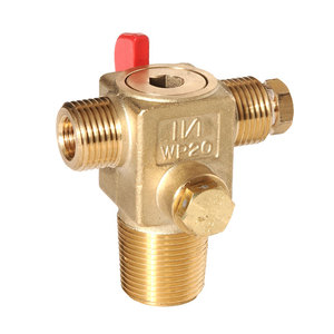 QF-13Y in ottone personalizzato di alta qualità A/B/K compressore refrigerante bombola di Gas doppia spina Y valvola con struttura di controllo - Product Image 3