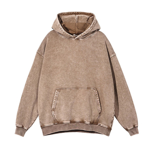 Sudaderas con Capucha Personalizadas de Alta Calidad, 100% Algodón Puro, para Hombre, Invierno, con Lavado Ácido, Logotipo Impreso, Secado Rápido, Transpirables, Estilo Urbano - Product Image 1