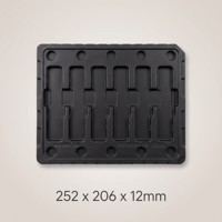 Plateau thermoformé OEM direct usine en PET/ABS/PP/PC antistatique pour composants électroniques IC, emballage de composants semi-conducteurs SMT