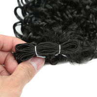 Extensions de cheveux synthétiques afro bouclés, double trame, non-Remy, pointes épaisses, lot de 2 pièces, ondulations Water Wave Jerry, résistantes à la chaleur