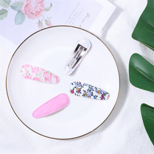 Venta al por Mayor <span class=keywords><strong>de</strong></span> Pinzas para el Cabello Hechas a Mano para Niñas, Pinzas Laterales con Estampado Floral, Accesorios para el Cabello, Pinzas Lindas para Bebés - Product Image 6