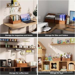 Organizador de discos de madera con asas, caja de almacenamiento de álbumes de madera maciza para exhibir colecciones de vinilos - Product Image 2