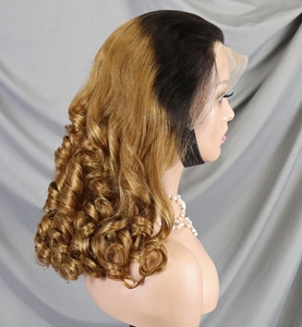 Vague lâche 13x4 Transparent Lace Front Bob Perruque Perruques de Cheveux Humains 300 <span class=keywords><strong>Dentisy</strong></span> Long Lâche Curl Wave Lace Frontal Bob Perruques Pour Les Femmes - Product Image 3