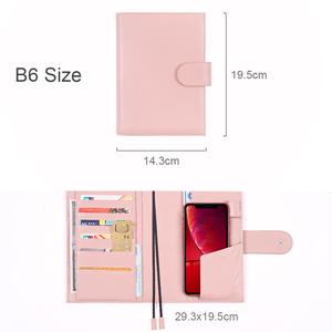 Agenda journalier, carnet de notes format B6, couverture de papeterie, organiseur d'agenda avec grande poche - Product Image 4