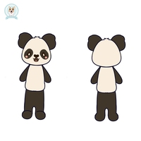 Peluche personnalisée ours démon rose Kawaii, jouet en peluche de dessin animé personnalisé, poupée en peluche douce, cadeau pour les fans