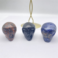 Crânes en cristal naturel en gros : Crânes d'Alien en Quartz Rose, Crânes en Obsidienne, Artisanat en cristal sculpté pour la décoration