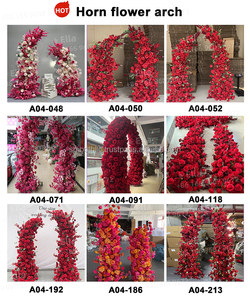 ซุ้มดอกไม้สีชมพู ดีไซน์ใหม่ สวยงาม สำหรับตกแต่งทางเข้างานแต่งงาน - Product Image 6