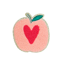 Vente chaude broderie professeur jour Chenille patchs personnalisé paillettes crayon Crayon Apple enseignant Logo fer sur patchs pour vêtements