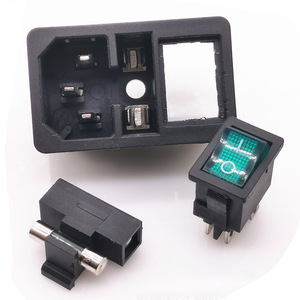 เต้ารับ IEC320 C14 พร้อมสวิตช์โยก ป้องกันไฟเกิน 10A250V แบบ 3 ขา ตัวผู้ - Product Image 3