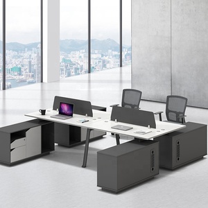 Factory Price Modern <strong>4</strong> Person Seats Office Furniture Desk Write <strong>Computer</strong> <strong>Table</strong> 5 - 9 Pieces - Product Image 3