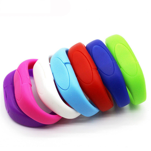 High-Speed 2.0 USB Flash Drive 64GB/32GB PVC Wrist Band Custom Logo Gift 3-Year Warranty in Stock for Windows/Mac