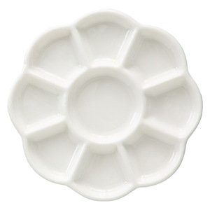 <span class=keywords><strong>Palette</strong></span> en <span class=keywords><strong>porcelaine</strong></span> <span class=keywords><strong>aquarelle</strong></span> céramique 7 puits fleur fleur <span class=keywords><strong>Palette</strong></span> pour artiste peinture - Product Image 2