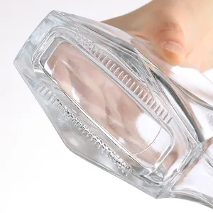 Botella de vidrio esmerilado para licor, Mini caja para cigarros de abeja, transparente, plana, sencilla, personalizable